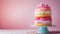 A whimsical cake-shaped background, exuding the sweetness of a birthday party.