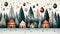 Whimsical Cartoon Christmas Village with Festive Decorations. AI generation
