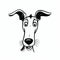 Whimsical Cartoon Dog Head: A Black And White Flickr-inspired Animation