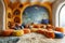 Whimsical childrens playroom with bright colors and imaginative decorsuper detailed