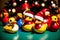 Whimsical Christmas Character Rubber Ducks for Bathtime Fun.AI Generated