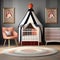 A whimsical circus-themed nursery with playful patterns and circus tent-inspired decor2