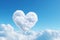 Whimsical Cloud heart shaped. Generate Ai