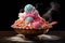 Whimsical Cotton Candyinspired Dessert With Sugary Toppings. Generative AI