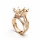 Whimsical Crown Gold Ring Model 426 Cc With Diamond Accent