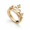 Whimsical Crown Ring In Yellow Gold - Playful Symbolism And Clean Design