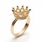 Whimsical Crown Ring In Yellow Gold - Urban Fairy Tale Inspired Jewelry