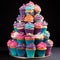 Whimsical Cupcake Tower