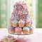 Whimsical Cupcake Tower with Delicate Decoration and Charming Flavors