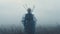 Whimsical Cyborgs: Creepy Stalker Photography In Morning Fog On The Prairie