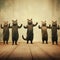 Whimsical Dance: Five Cats In Theatrical Gestures By Joel Robison