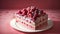 Whimsical Delights Celebrating National Raspberry Cake Day.AI Generated