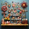 Whimsical Display of Handmade Crafts