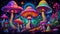 Whimsical Dreams: Enchanting, Colorful Mushroom Fantasy