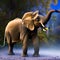 A whimsical elephant with butterfly wings, gracefully trumpeting a melody in an enchanted forest1, Generative AI