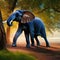 A whimsical elephant with butterfly wings, gracefully trumpeting a melody in an enchanted forest3, Generative AI