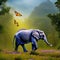 A whimsical elephant with butterfly wings, gracefully trumpeting a melody in an enchanted forest4, Generative AI