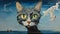 Whimsical Feline Fantasy: A Salvador Dali-inspired Painting of a Cat