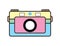 Whimsical Flat Illustration Camera