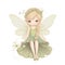 Whimsical floral bliss, charming illustration of colorful fairies with whimsical wings and blissful floral charms