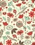 Whimsical floral seamless pattern