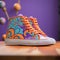 Whimsical Footwear Collection with Bold Colors and Distinctive Designs