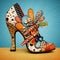 Whimsical Footwear Collection with Bold Colors and Distinctive Designs