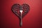 Whimsical Forks heart valentine dish. Generate Ai