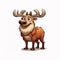 Whimsical funny deer AI generated cartoon cliparts artwork