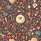 Whimsical Garden of Hearts: A Dreamy Wallpaper Illustration