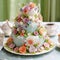 Whimsical Garden Tea Party-Inspired Cake