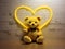Whimsical Glow: Limited Edition Laser Drawing of Teddy Bear Love