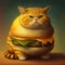 Whimsical Hamburger Cat - A Generative AI Creation