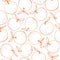 Whimsical hand-drawn doodle oranges vector seamless pattern background. Line Art Summer Fruits