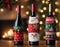 Whimsical Holiday Wine Bottle Covers for a Festive Touch.AI Generated