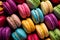 Whimsical Many colorful macarons. Generate Ai