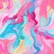 Whimsical Marbled Design: Abstract Pink And Blue Cartoon Illustration