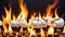 Whimsical Marshmallow Hot Dog A Sweet Twist for National Toasted Marshmallow Day.AI Generated