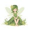 Whimsical meadow whispers, colorful clipart of cute fairies with playful wings and whispers of meadow flowers