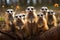 Whimsical meerkat family, displaying their entertaining and amusing behaviors