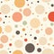 Whimsical Minimalism: Earthy Palette Polka Dots In Beige Colors