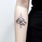 Whimsical Minimalism: Yuko Tatsushima\\\'s Detailed Engraved Mountain Tattoo