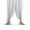 Whimsical Minimalist Curtain Illustration With White Ball