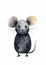 Whimsical Mouse: A Playful Portrait in a Grey Studio
