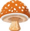Whimsical Mushroom: A Simple and Minimalist Cartoon Illustration of a Realistic Mushroom