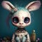 Whimsical Nightmare Bunny Scary Cute Easter Halloween Characters Generative AI