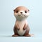 Whimsical Otter 3d Model Illustration For Digital Projects