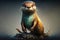 Whimsical Otter: A Playful and Colorful Character Art in 3D