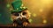 Whimsical Owl Dons a Festive Hat for St. Patrick's Day Celebrations - Generative AI