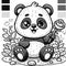 Whimsical Panda Pal: Coloring Book 3D Bliss